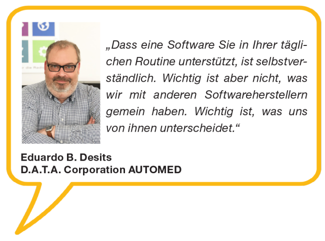 Eduardo B. Desits über das Unternehmen, die Software und Kundenzufriedenheit