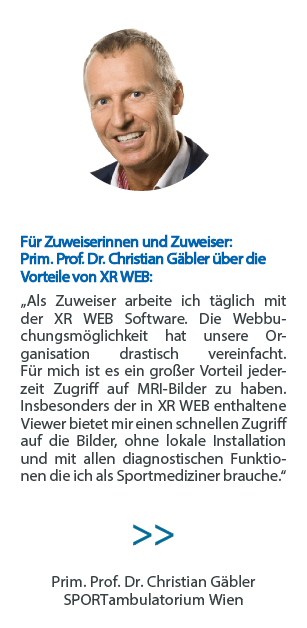 Prim. Prof. Dr. Christian Gäbler, SPORTambulatorium Wien